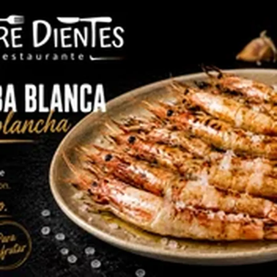 Gamba blanca a la plancha, del fuera de carta